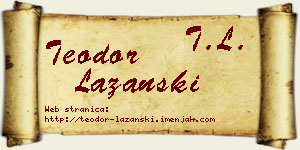 Teodor Lazanski vizit kartica